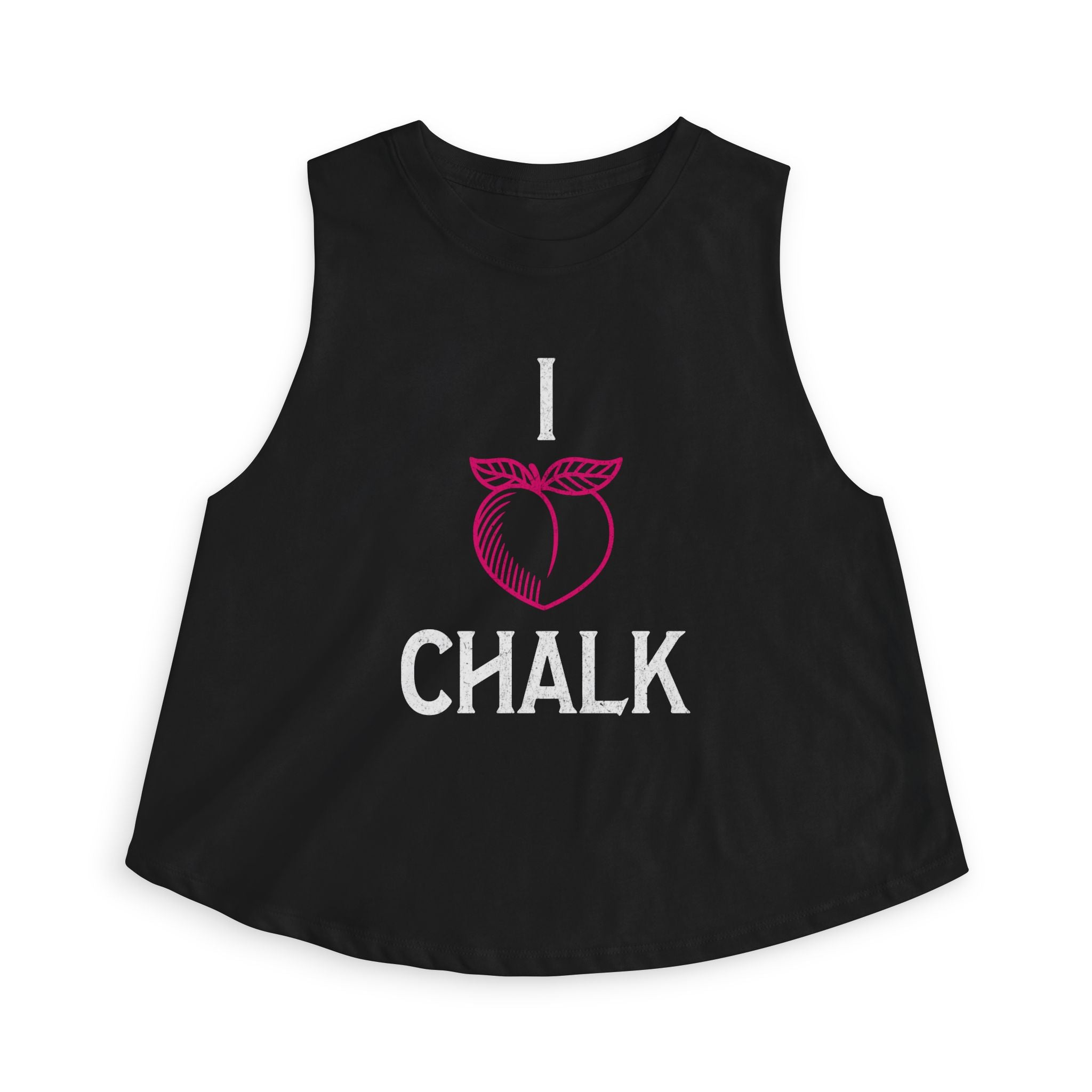 I Heart Chalk Workout Tank Top | Women's Crossfit Humor Crop Shirt