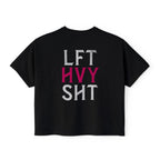 Lift Heavy Sh*t Athlete Boxy Tee | Women's Gym Humor Crop Top
