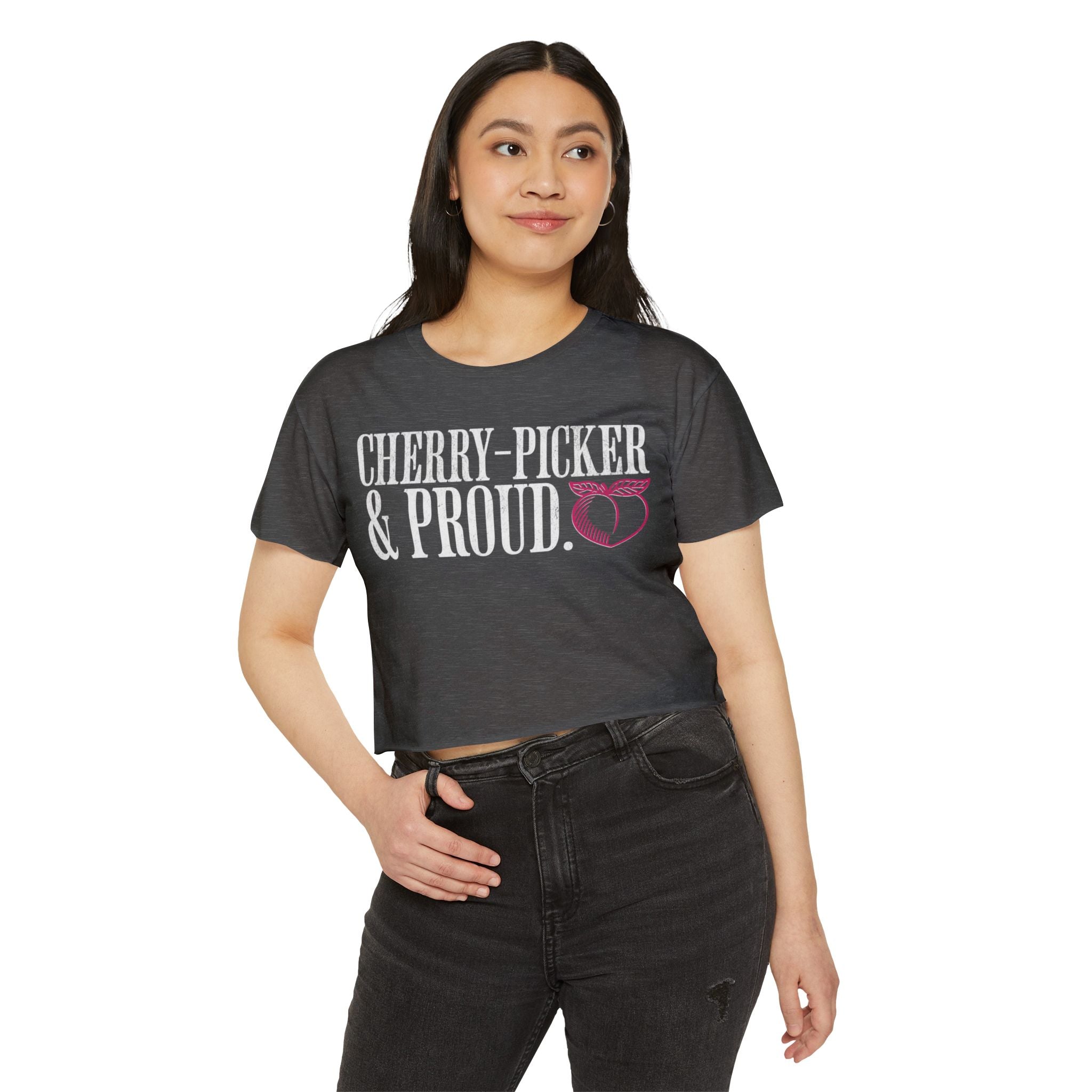 Cherry-Picker and Proud Crop Top | Women's Funny Crossfit T-shirt