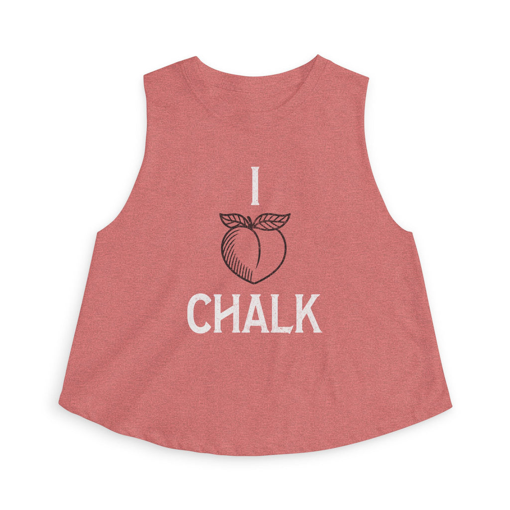 I Heart Chalk Workout Tank Top | Women's Crossfit Humor Crop Shirt