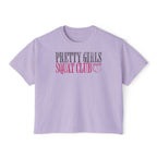 Lift Heavy Stuff Athlete Boxy Tee | Women's Gym Humor Crop Top