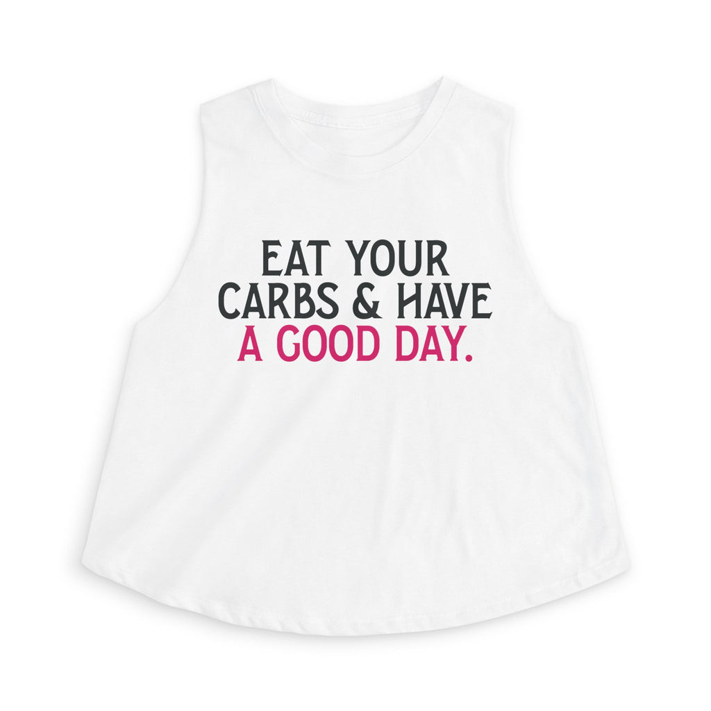 Eat Your Carbs Crop Top | Women's Funny Crossfit Tank Top