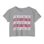 Stacks on Stacks Weightlifting Crop Top | Women's Festival Workout Tee