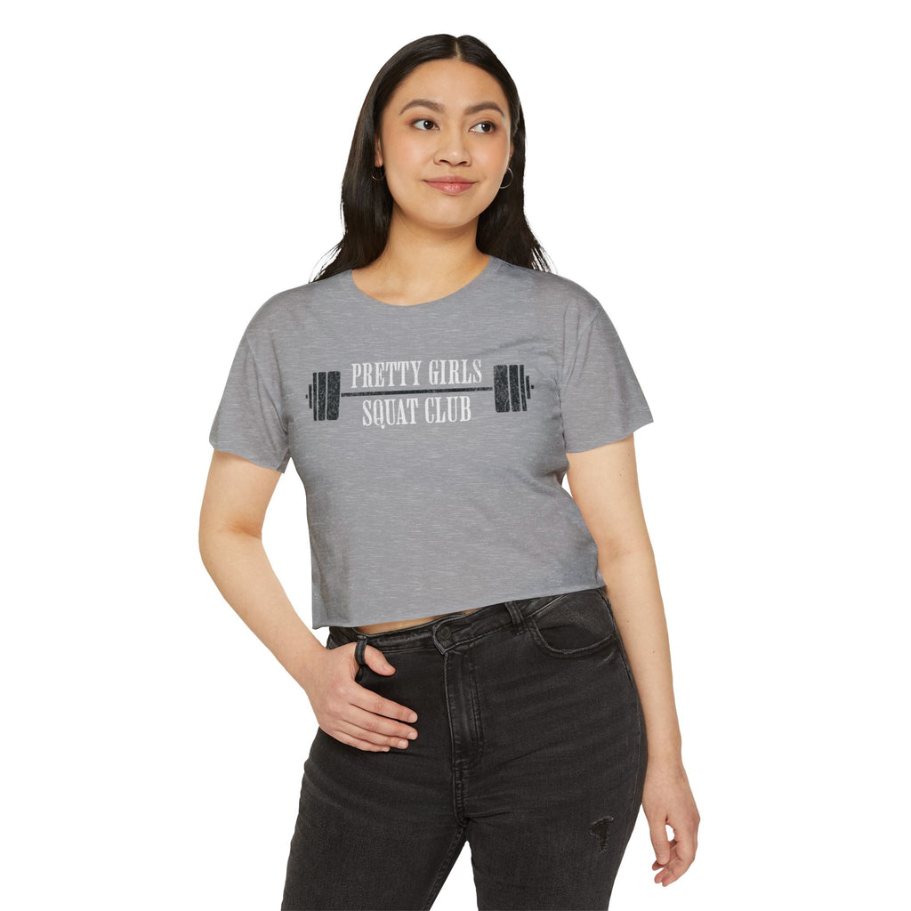 I Heart Squats Crop Top | Women's Weightlifting Workout Shirt