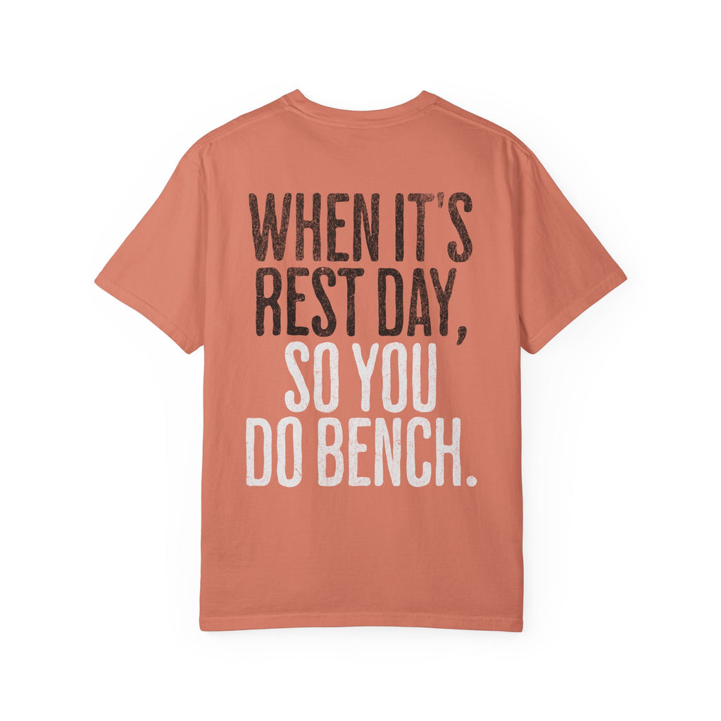 When it's Rest Day Workout T-shirt | Unisex Crossfit Humor Gym Tee