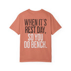 When it's Rest Day Workout T-shirt | Unisex Crossfit Humor Gym Tee