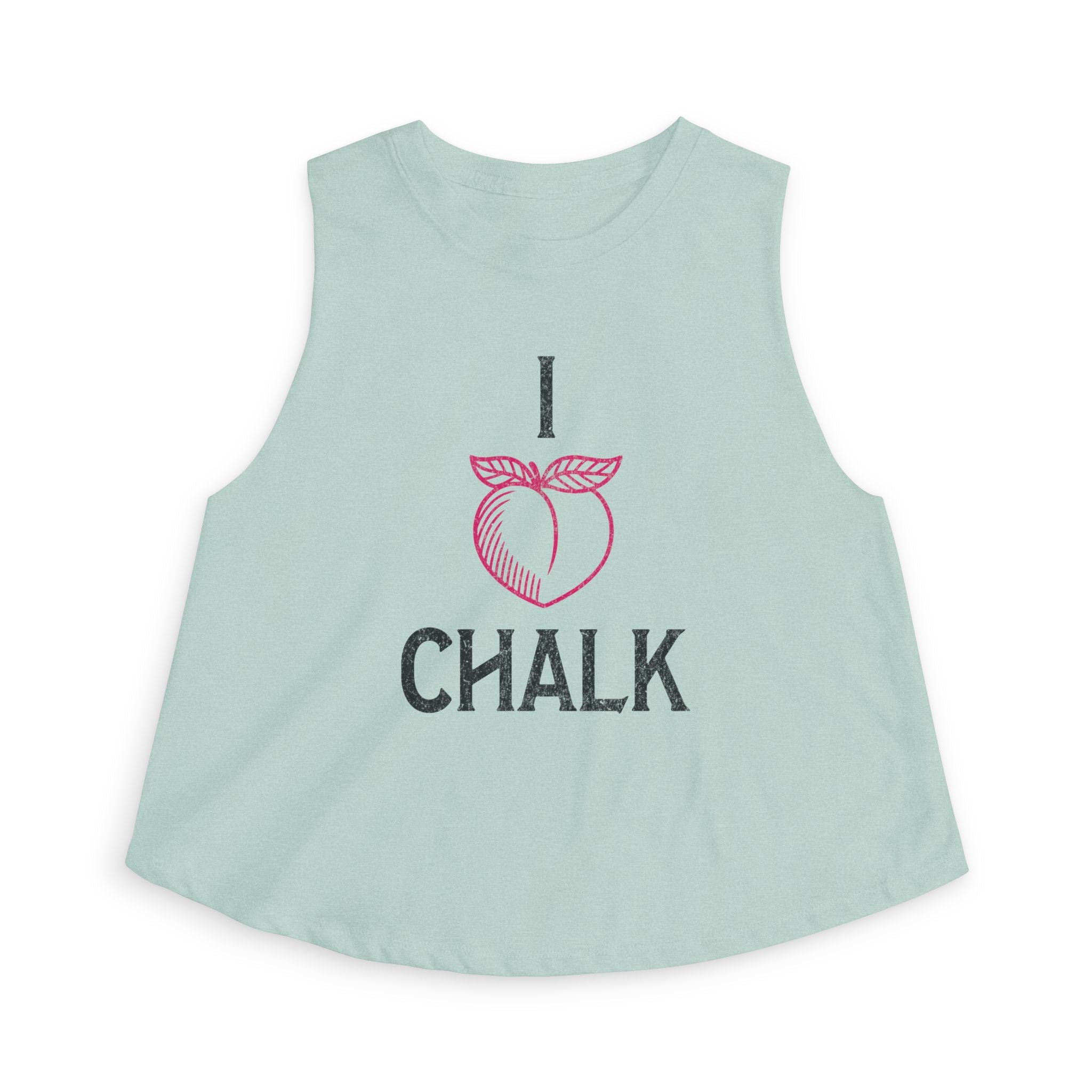 I Heart Chalk Workout Tank Top | Women's Crossfit Humor Crop Shirt