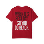 When it's Rest Day Workout T-shirt | Unisex Crossfit Humor Gym Tee