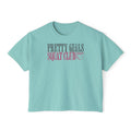 But First Coffee Skeleton Crop Top | Pretty Girls Squat Club Boxy Tee