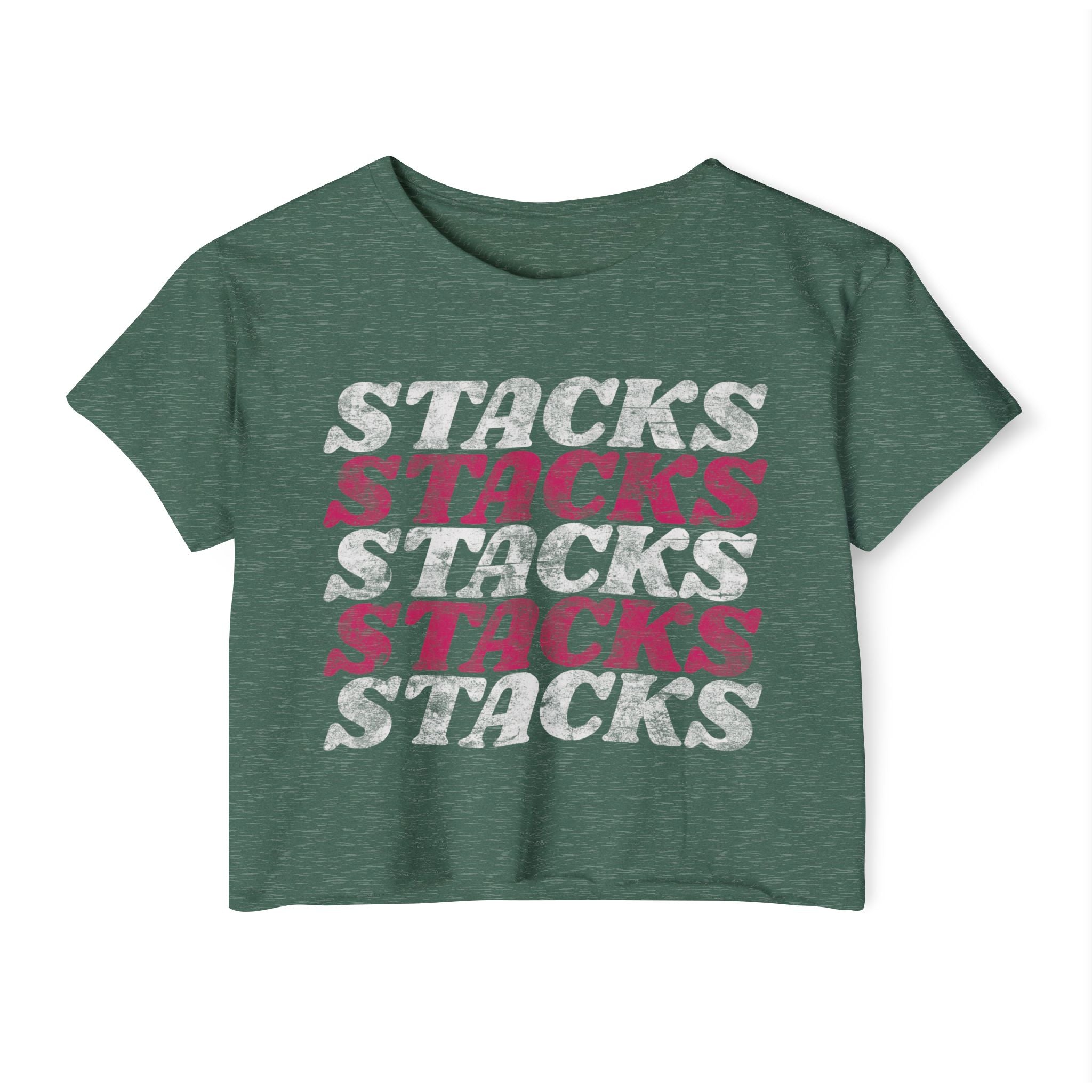 Stacks on Stacks Weightlifting Crop Top | Women's Festival Workout Tee