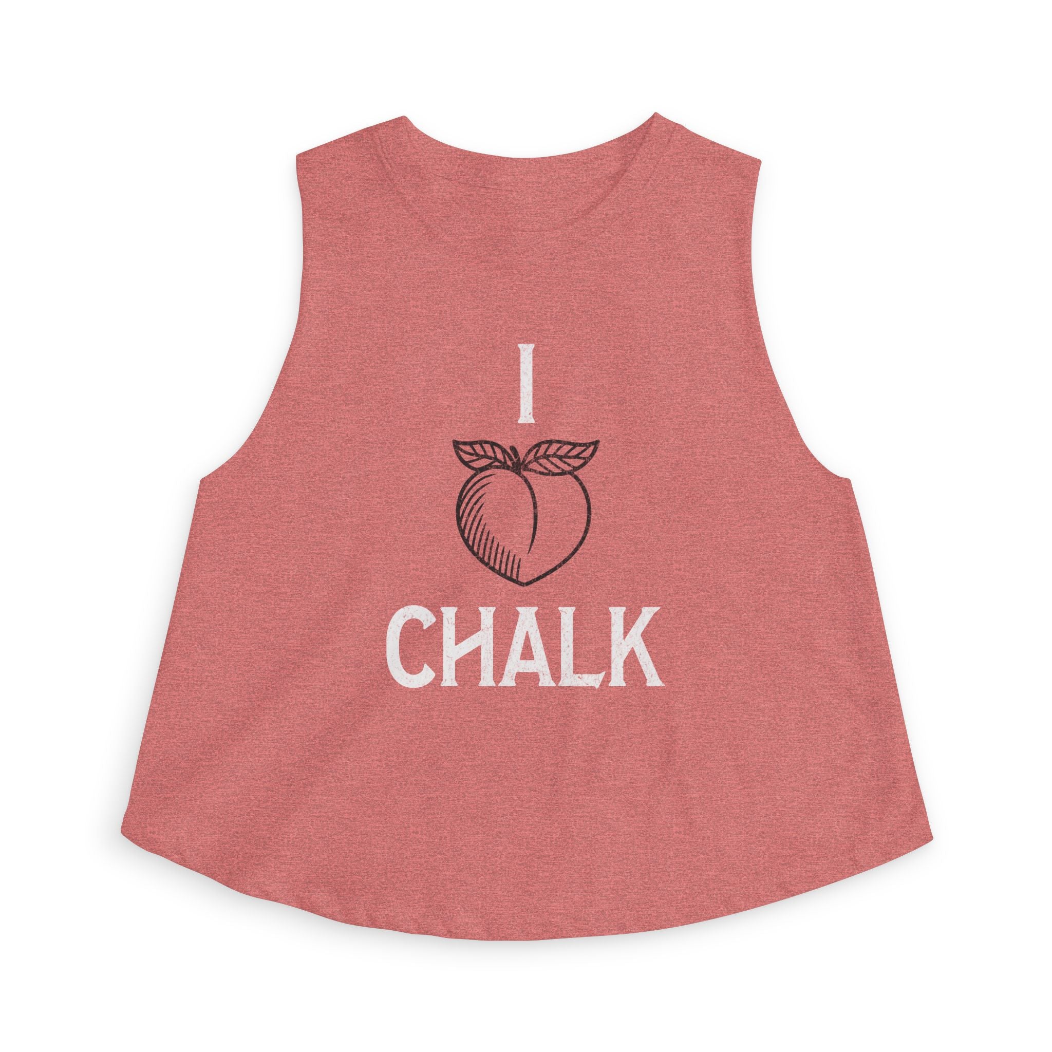 I Heart Chalk Workout Tank Top | Women's Crossfit Humor Crop Shirt