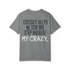 One Step Ahead of My Crazy T-Shirt | Funny Women's Gym Workout Tee