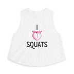 I Heart Squats Crop Top | Weightlifting Tank Top for Women