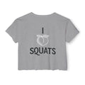 I Heart Squats Crop Top | Women's Weightlifting Workout Shirt