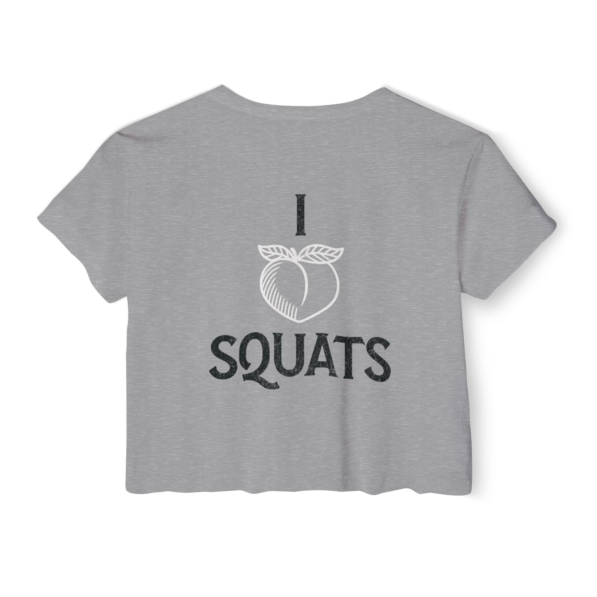 I Heart Squats Crop Top | Women's Weightlifting Workout Shirt