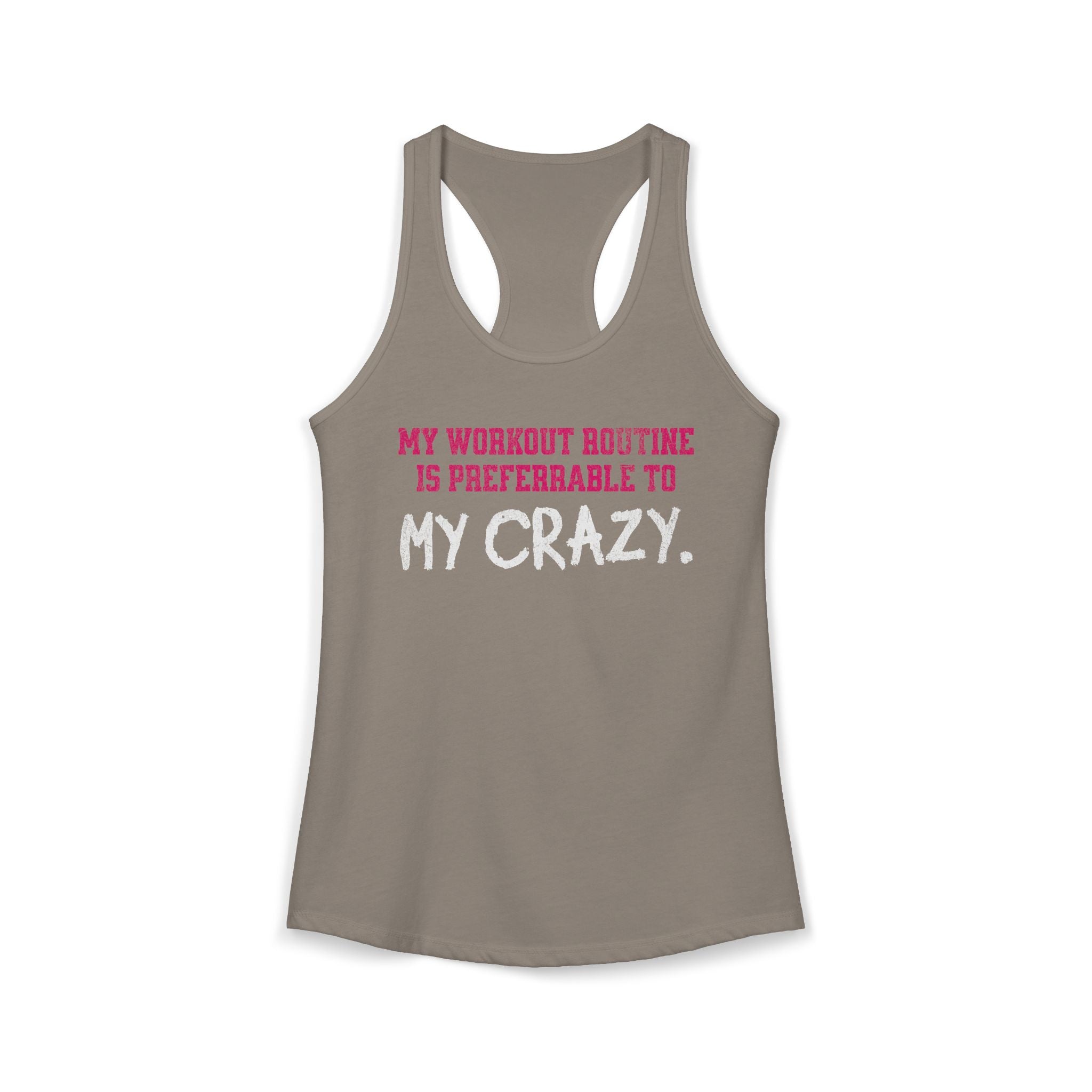 My Workout Routine Fitness Racerback Tank | Funny Women's Gym Workout Top