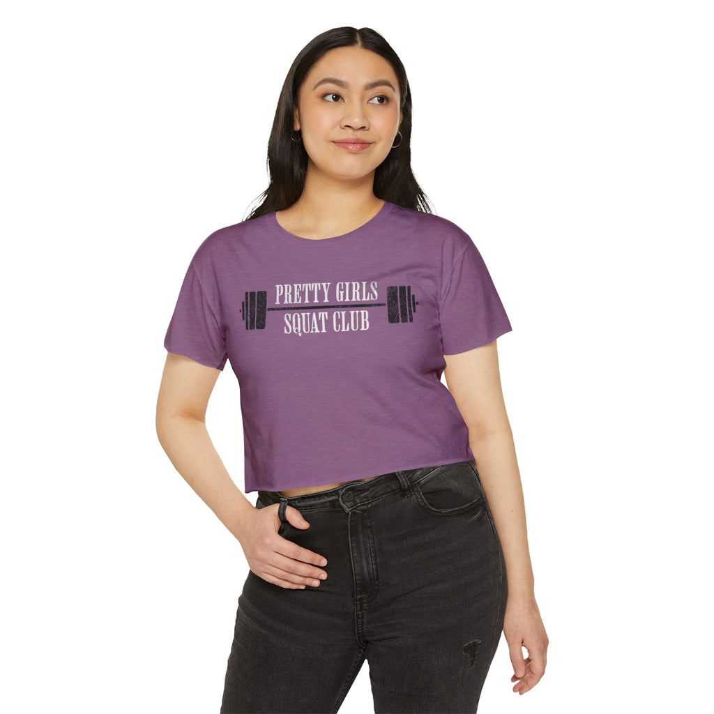 I Heart Squats Crop Top | Women's Weightlifting Workout Shirt