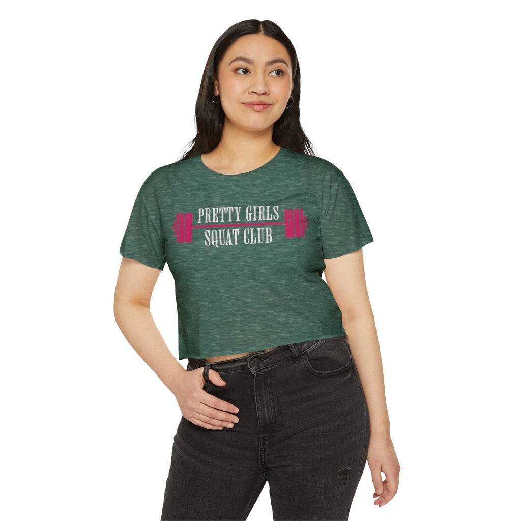 I Heart Squats Crop Top | Women's Weightlifting Workout Shirt