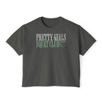 The Gym Helps Me Boxy T-shirt | Funny Women's Gym Crop T-shirt