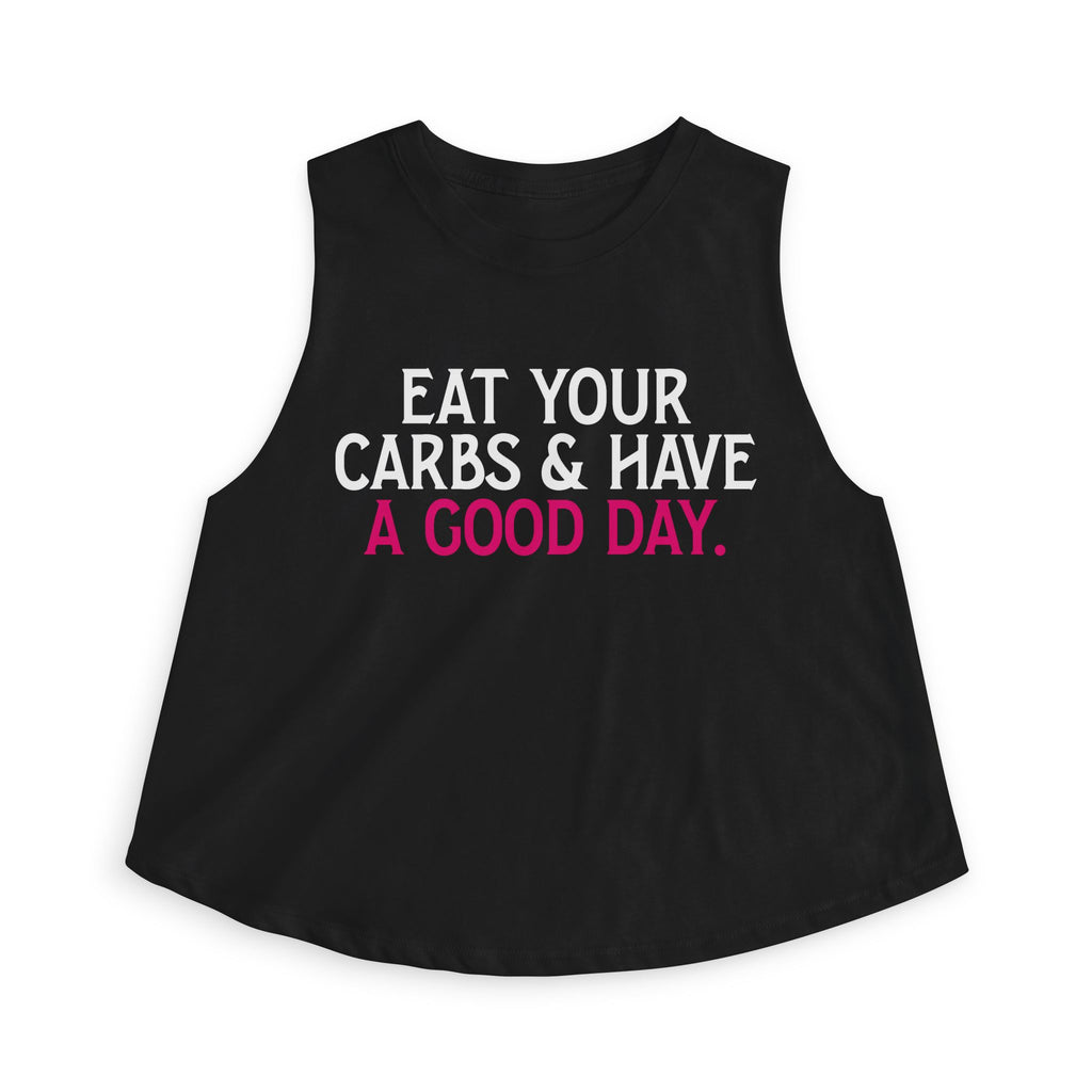 Eat Your Carbs Crop Top | Women's Funny Crossfit Tank Top