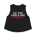 Eat Your Carbs Crop Top | Women's Funny Crossfit Tank Top