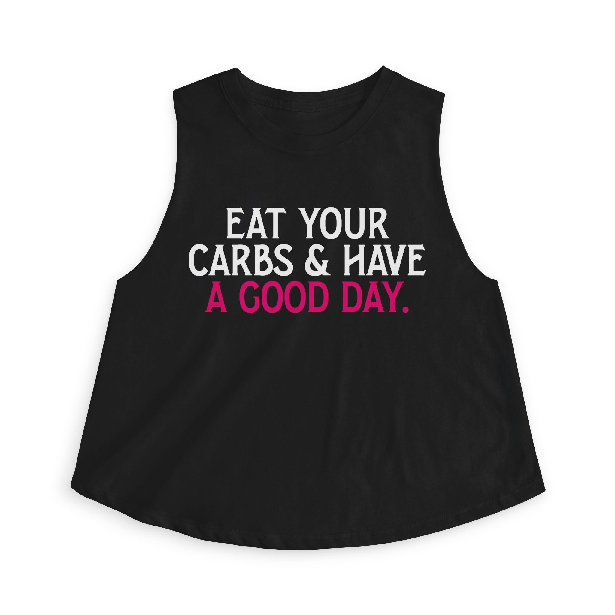 Eat Your Carbs Crop Top | Women's Funny Crossfit Tank Top