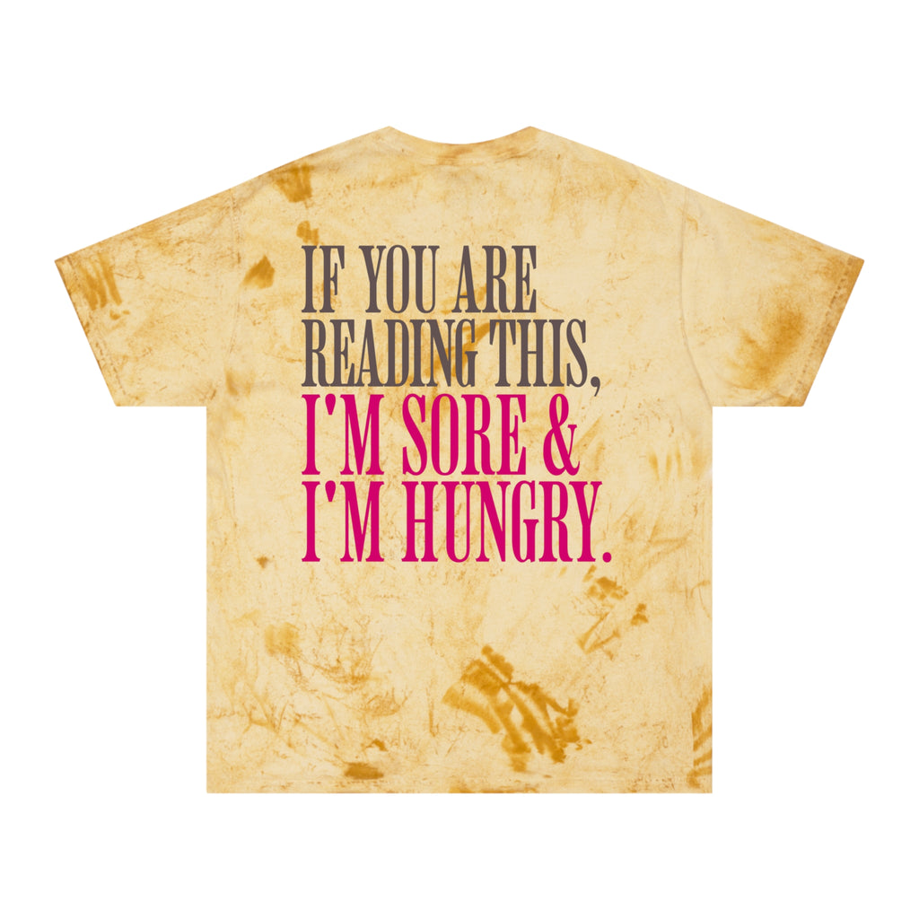 I'm Sore and I'm Hungry Crossfit T-shirt | Funny Unisex Weightlifting Top | Gym Motivation Workout Tee