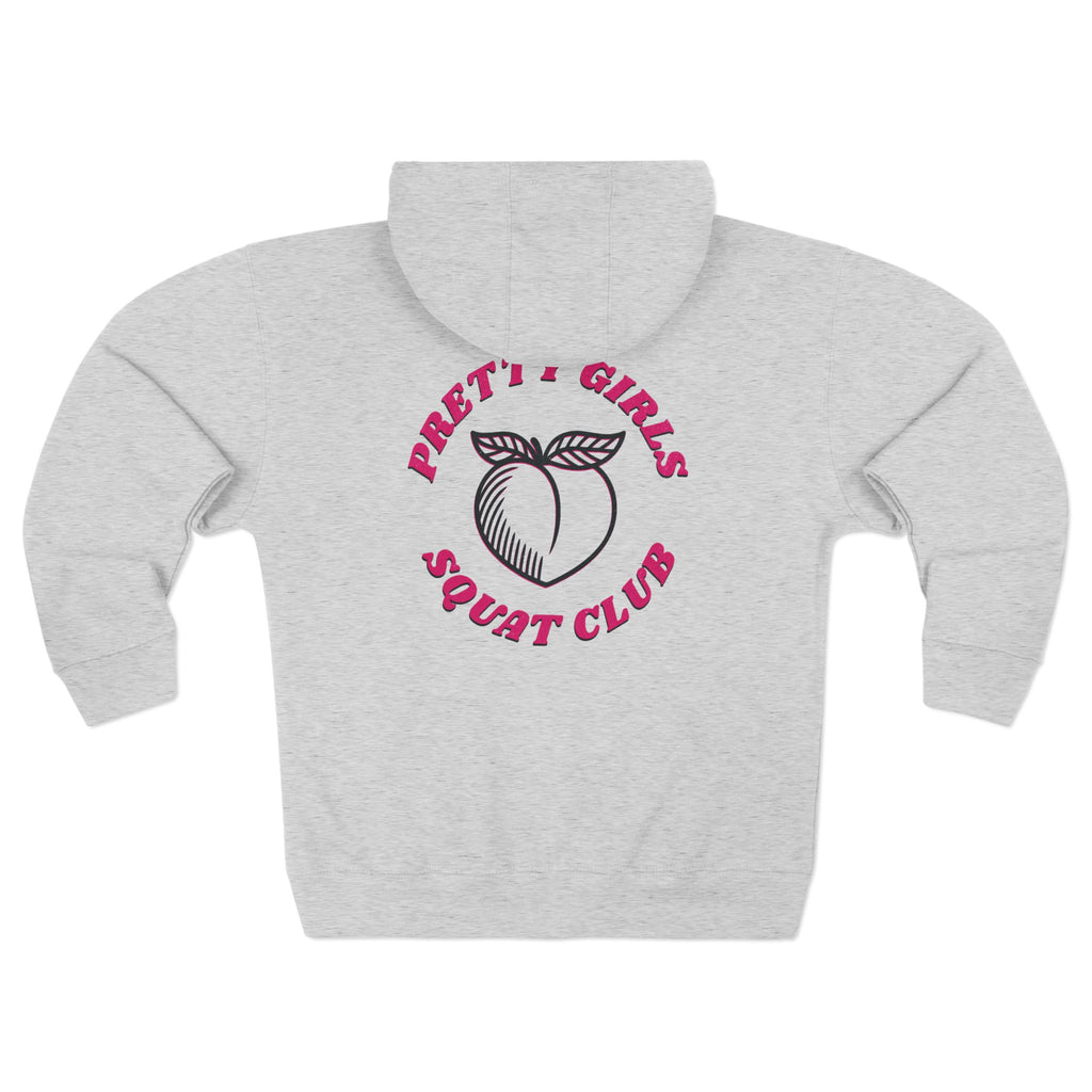 Pretty Girls Squat Club Zip Up Hoodie | Women's Gym Sweatshirt