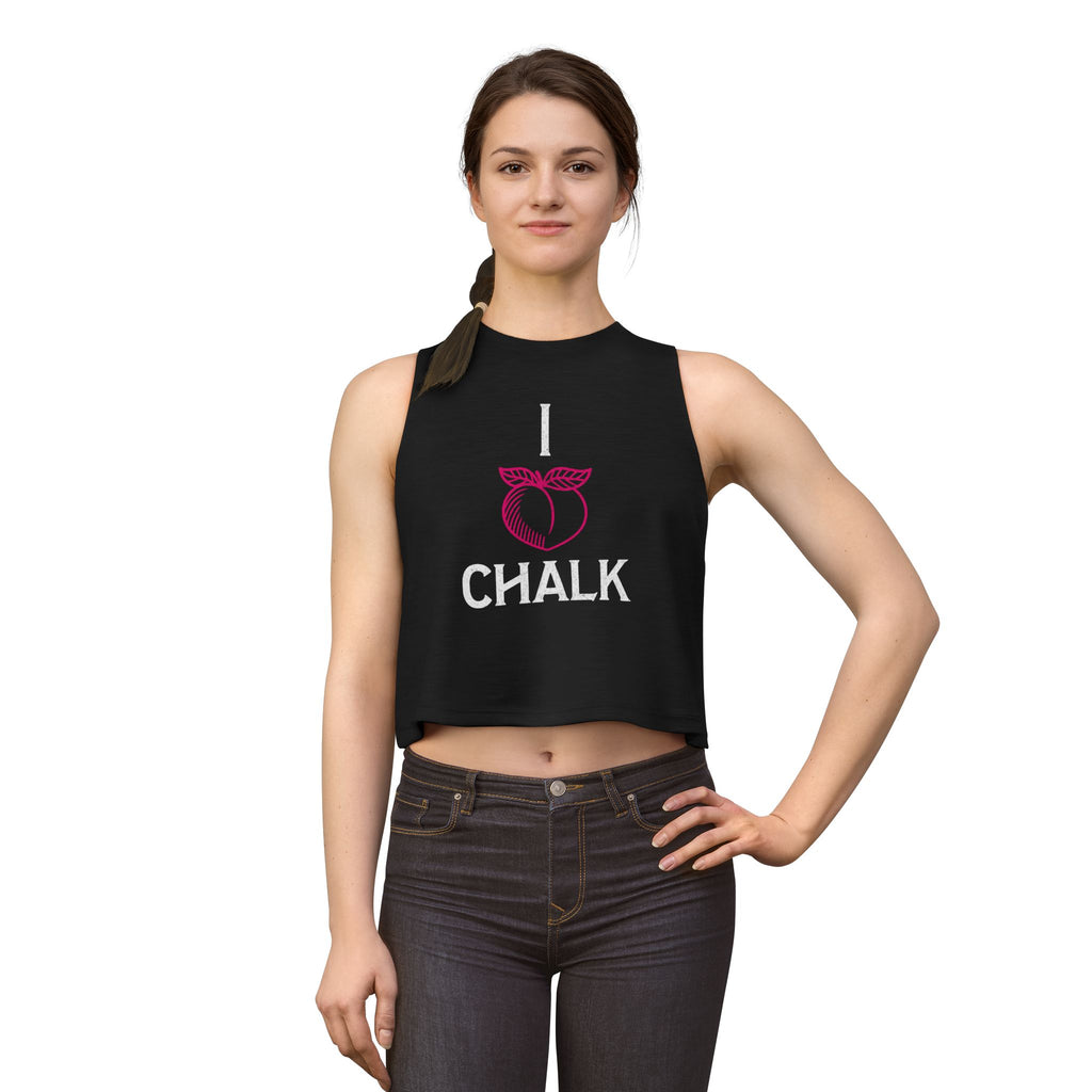 I Heart Chalk Workout Tank Top | Women's Crossfit Humor Crop Shirt