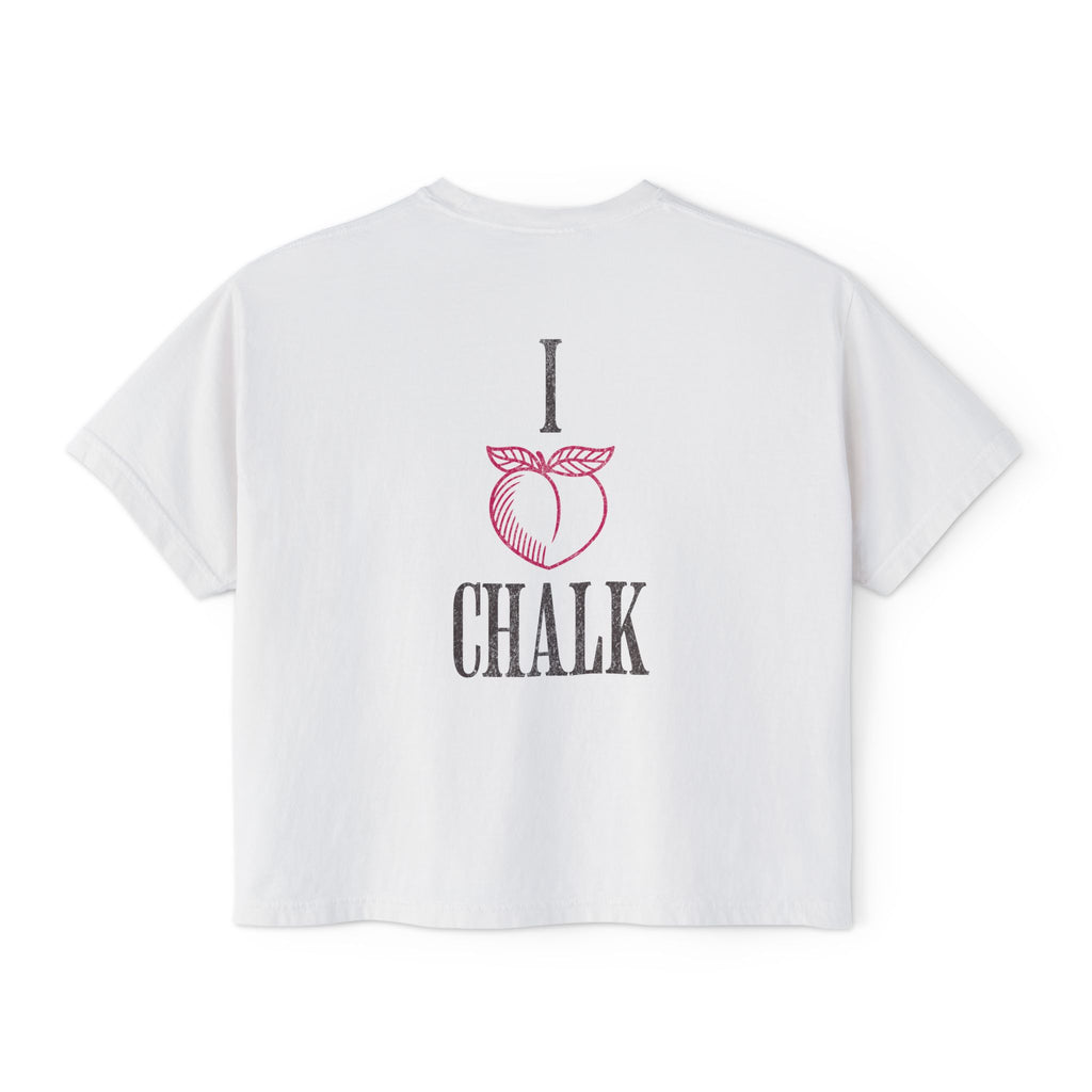 I Heart Chalk Boxy T-shirt | Crossfit Humor Women's Crop Top