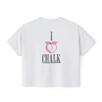 I Heart Chalk Boxy T-shirt | Crossfit Humor Women's Crop Top