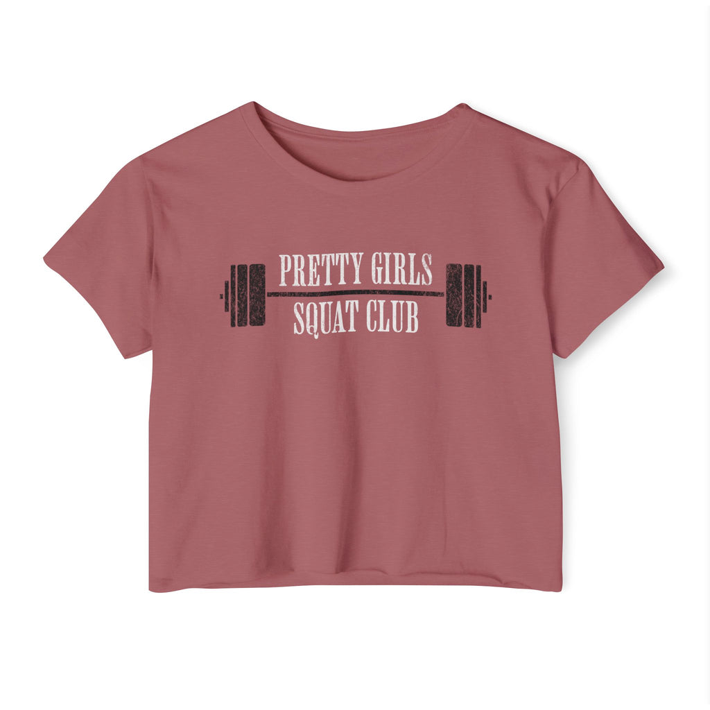 I Heart Squats Crop Top | Women's Weightlifting Workout Shirt