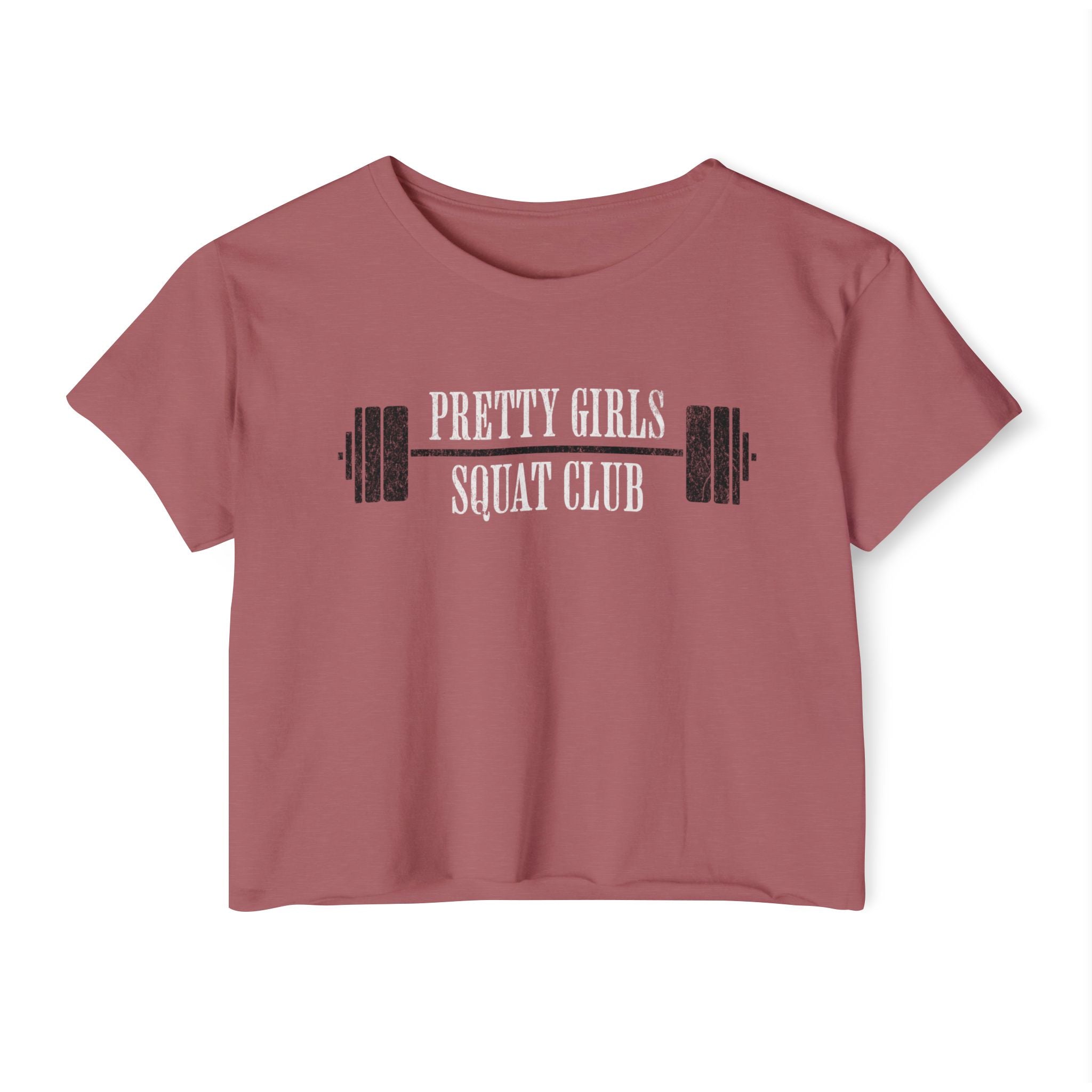 I Heart Squats Crop Top | Women's Weightlifting Workout Shirt