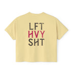 Lift Heavy Sh*t Athlete Boxy Tee | Women's Gym Humor Crop Top