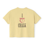 I Heart Chalk Boxy T-shirt | Crossfit Humor Women's Crop Top