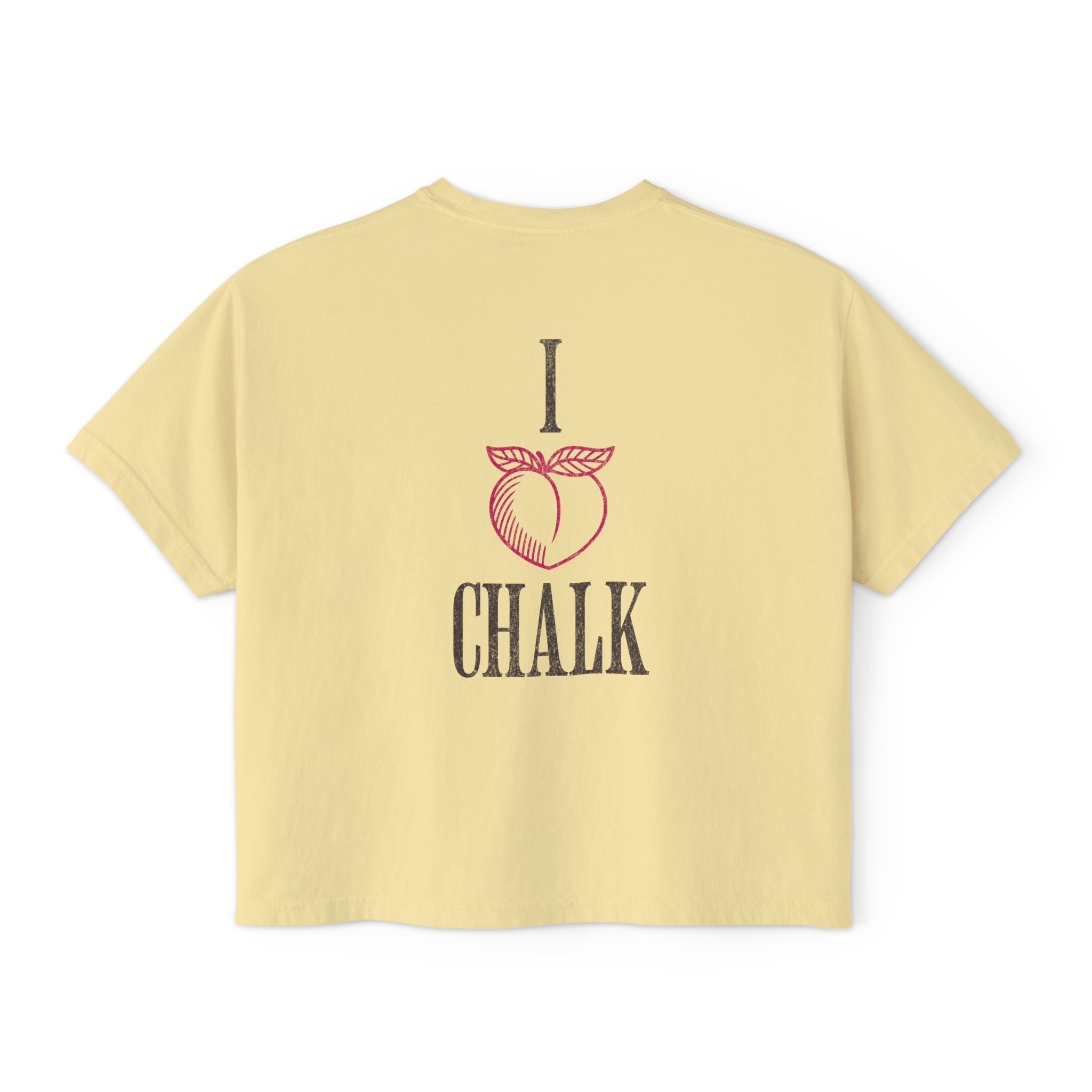 I Heart Chalk Boxy T-shirt | Crossfit Humor Women's Crop Top