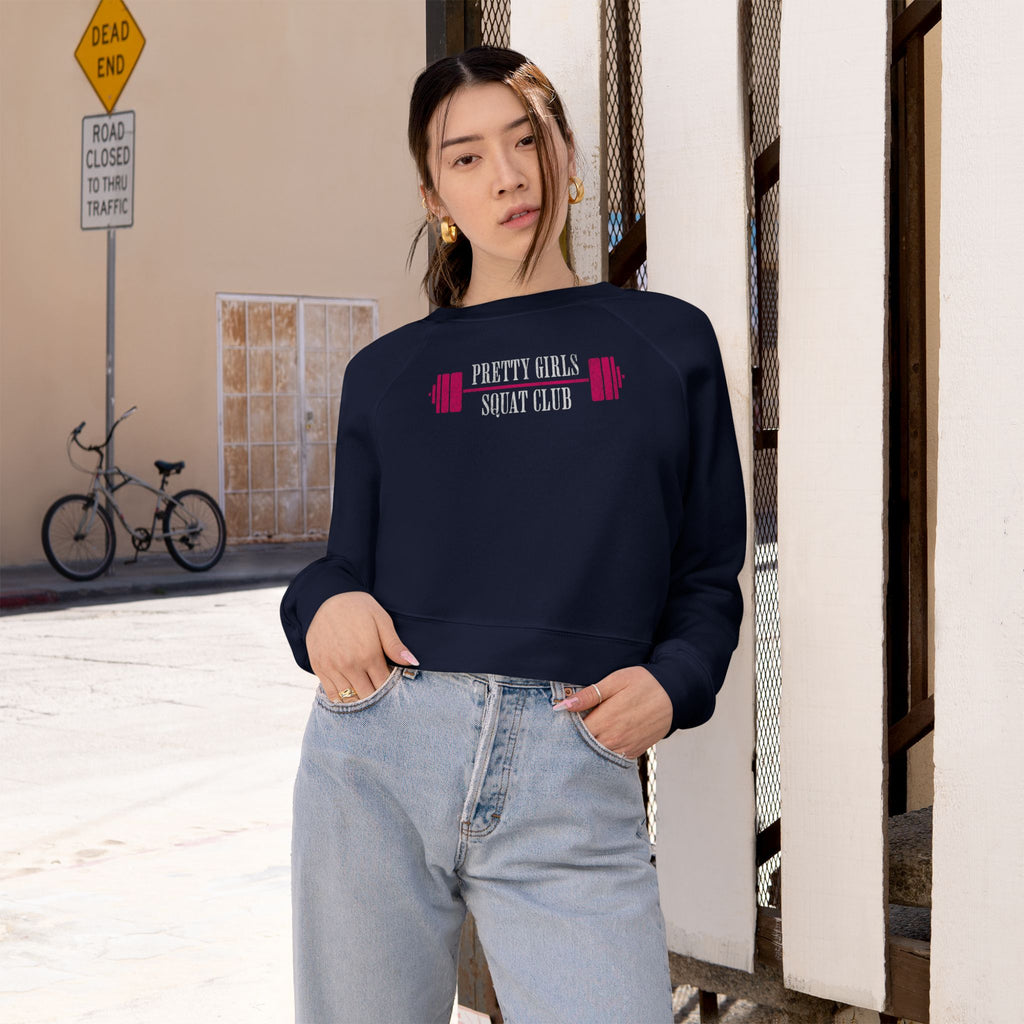 Pretty Girls Squat Club Cropped Pullover | Women's Workout Sweatshirt