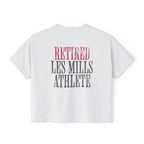 Retired Les Mills Athlete Boxy Tee | Women's Workout Humor Crop Top