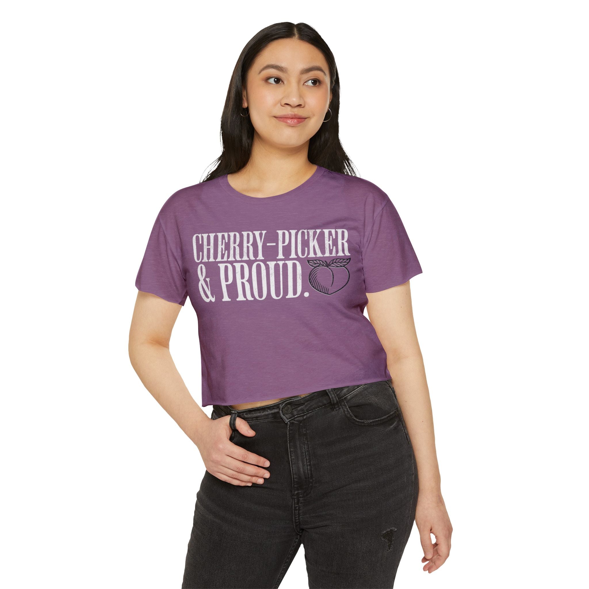 Cherry-Picker and Proud Crop Top | Women's Funny Crossfit T-shirt