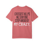 One Step Ahead of My Crazy T-Shirt | Funny Women's Gym Workout Tee