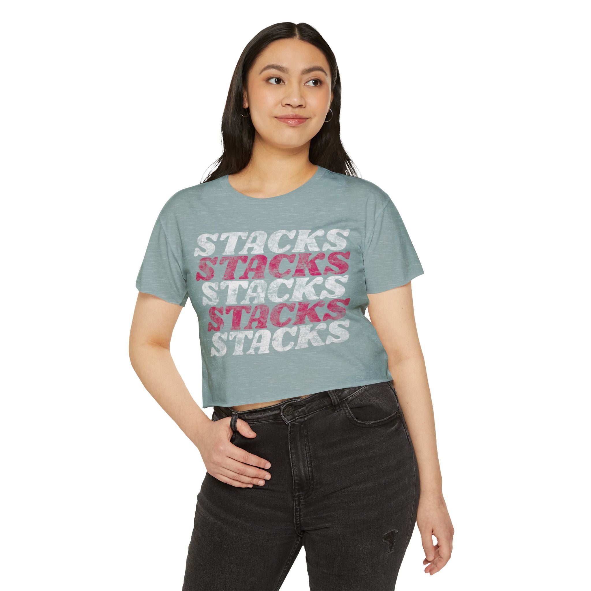 Stacks on Stacks Weightlifting Crop Top | Women's Festival Workout Tee