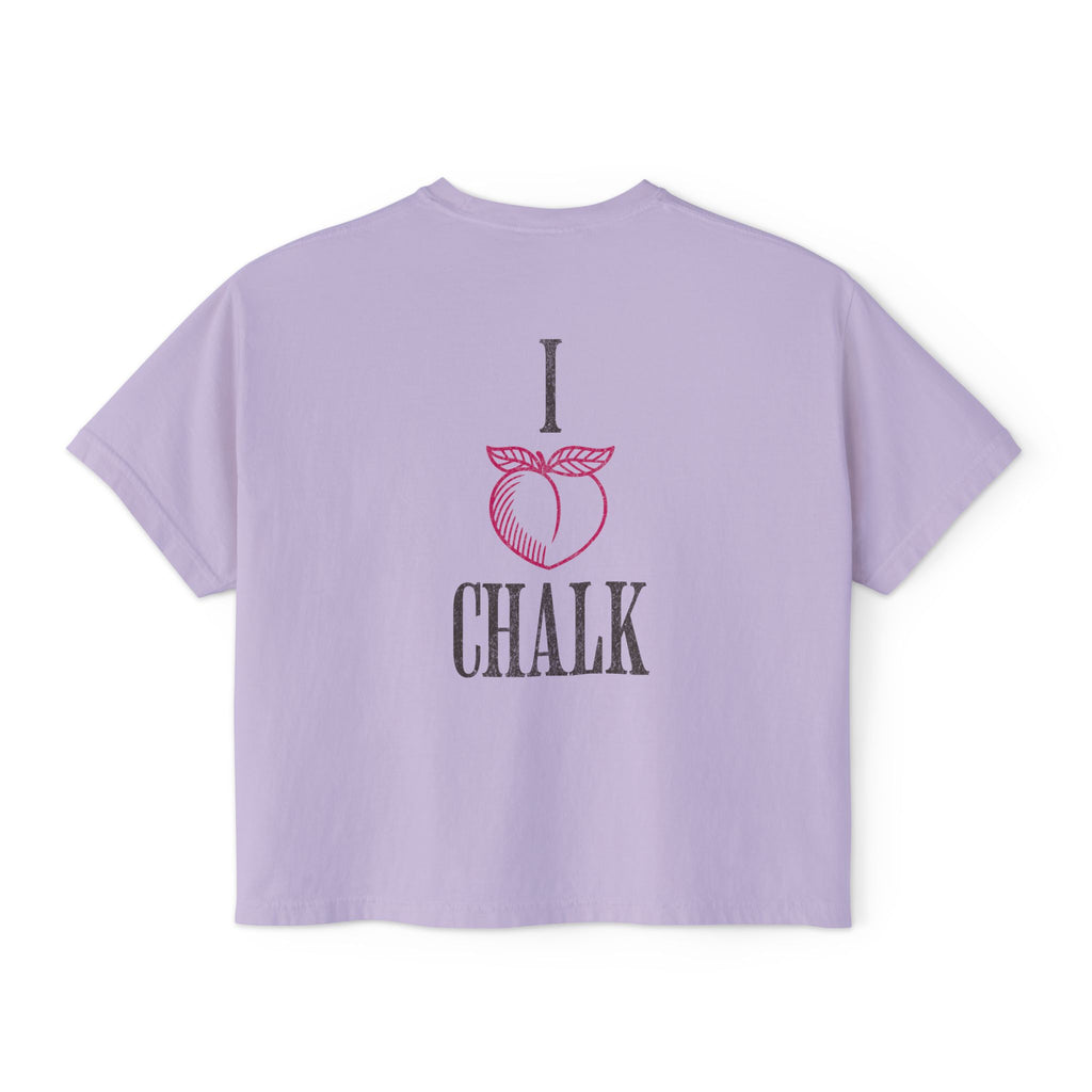 I Heart Chalk Boxy T-shirt | Crossfit Humor Women's Crop Top