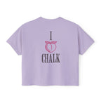 I Heart Chalk Boxy T-shirt | Crossfit Humor Women's Crop Top