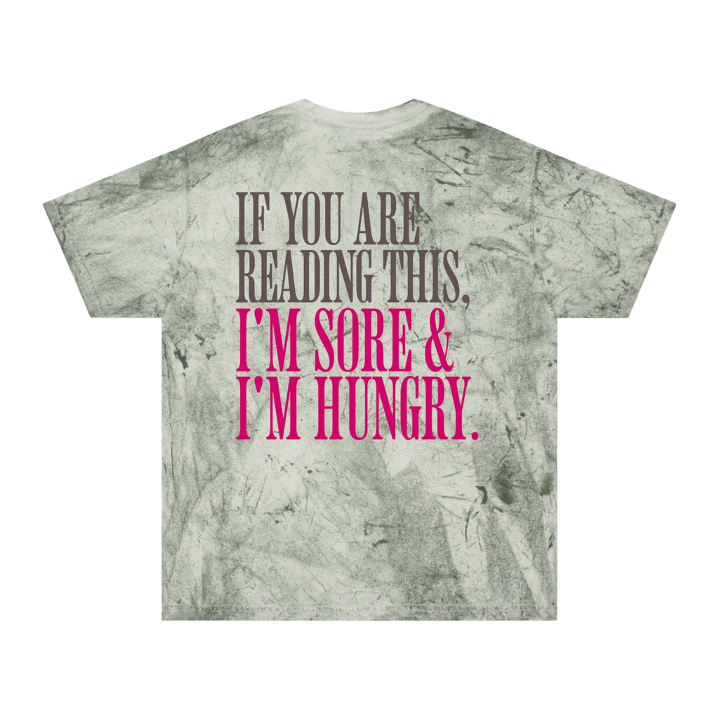 I'm Sore and I'm Hungry Crossfit T-shirt | Funny Unisex Weightlifting Top | Gym Motivation Workout Tee