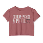Cherry-Picker and Proud Crop Top | Women's Funny Crossfit T-shirt