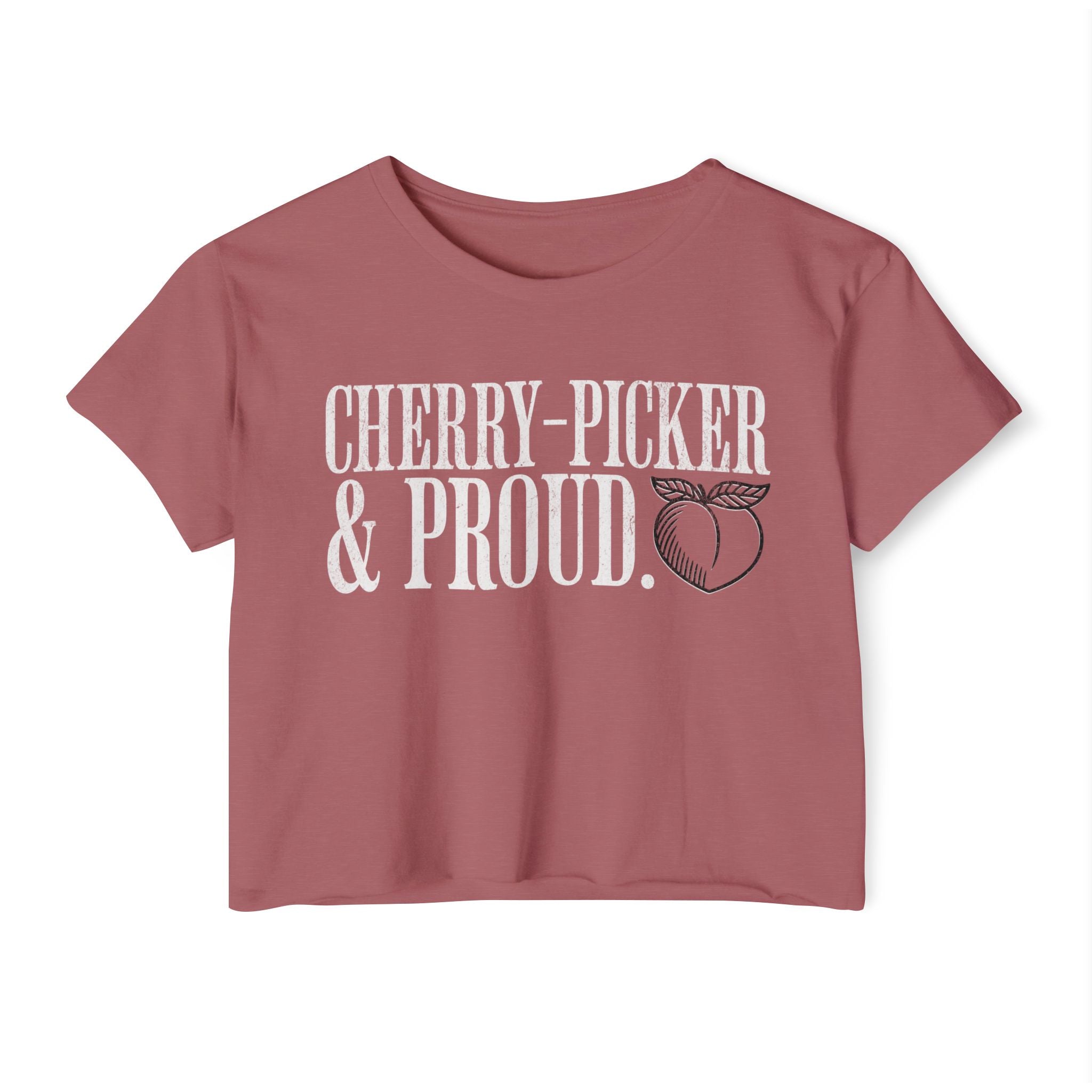 Cherry-Picker and Proud Crop Top | Women's Funny Crossfit T-shirt