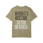 When it's Rest Day Workout T-shirt | Unisex Crossfit Humor Gym Tee