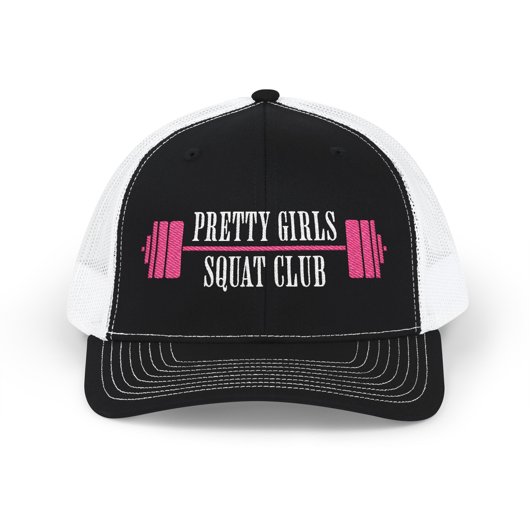 Pretty Girls Squat Club Snapback Cap | Embroidered Fitness Trucker Hat