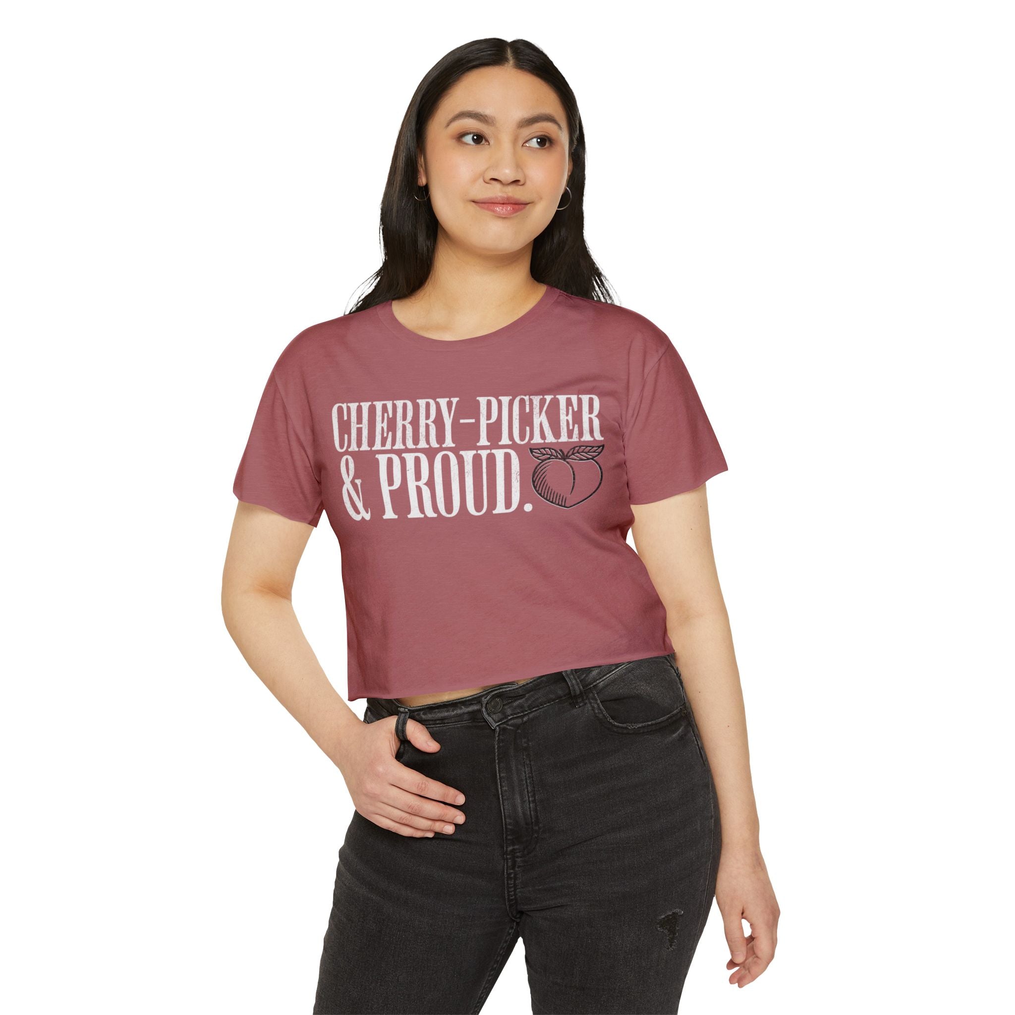 Cherry-Picker and Proud Crop Top | Women's Funny Crossfit T-shirt