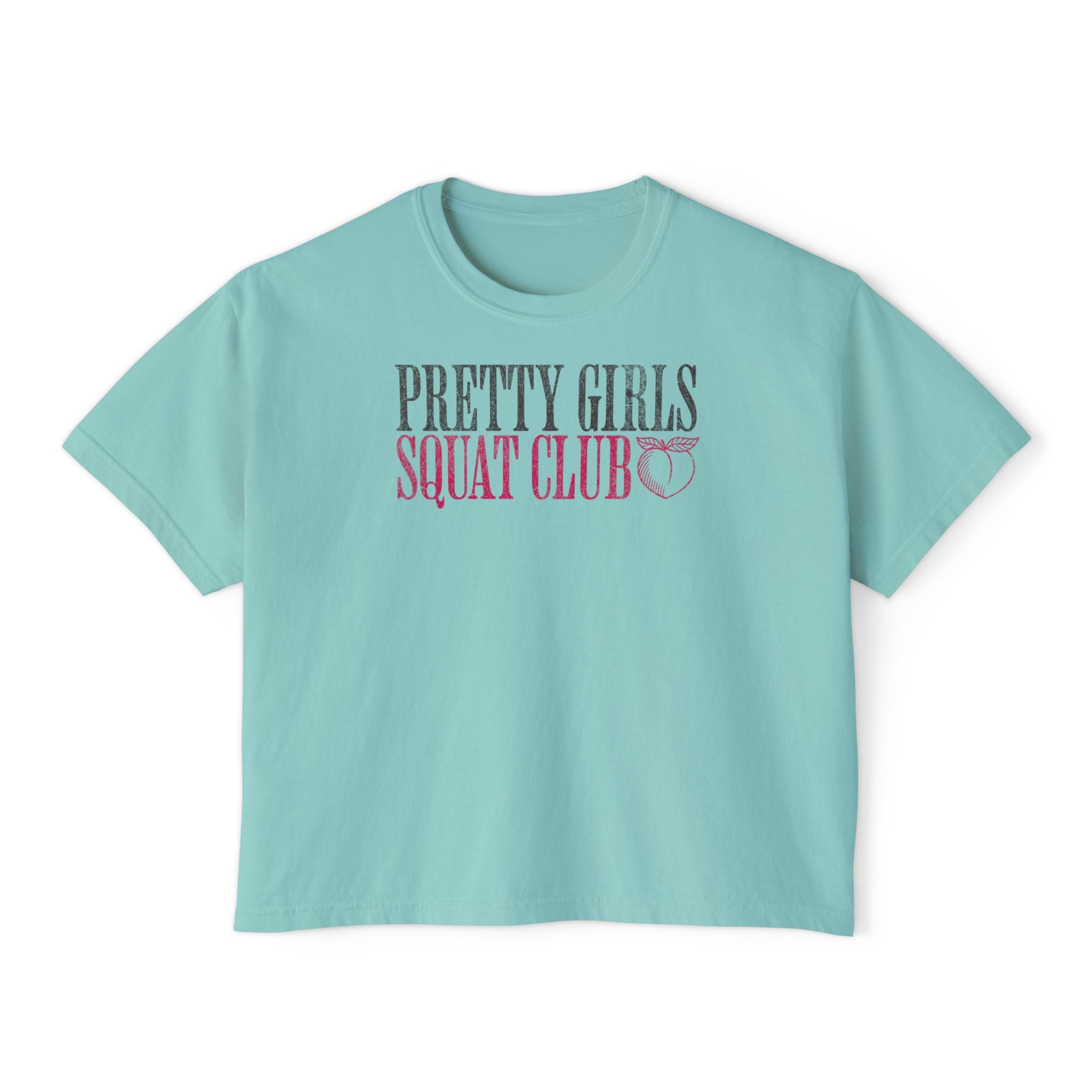 The Gym Helps Me Stay One Step Ahead Boxy Tee | Funny Women's Gym Crop T-shirt